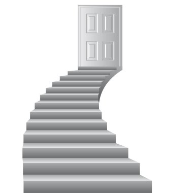 Stairs to door vector illustration. Growth concept. Goal to be won. vector Stairs to door vector illustration. Growth concept. Goal to be won. vector