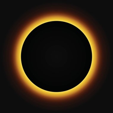 Güneş tutulması vektör çizimi. Güneş tam tutulması