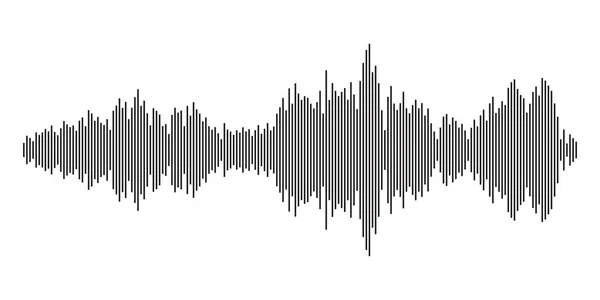 Schallwellen Vektorabbildung Isoliert — Stockvektor