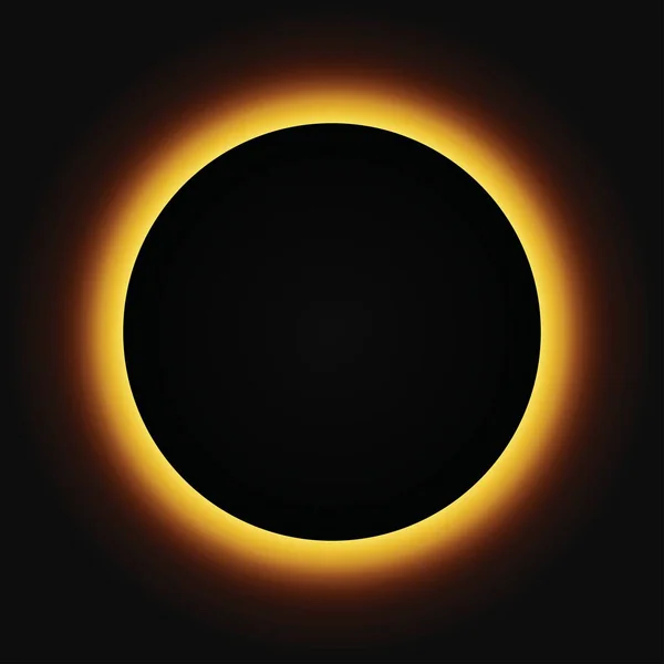 Solförmörkelse Vektor Illustration Solens Totala Förmörkelse — Stock vektor