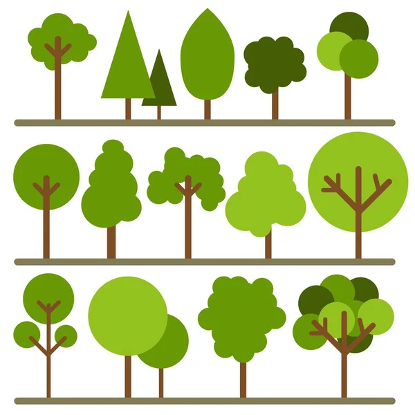 stock vector Icon tree set vector illustration isolated on white background