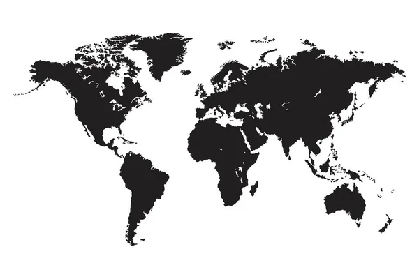 Mapa Del Mundo Vector Aislado Mapa Político Mundial Ilustración Vector — Archivo Imágenes Vectoriales