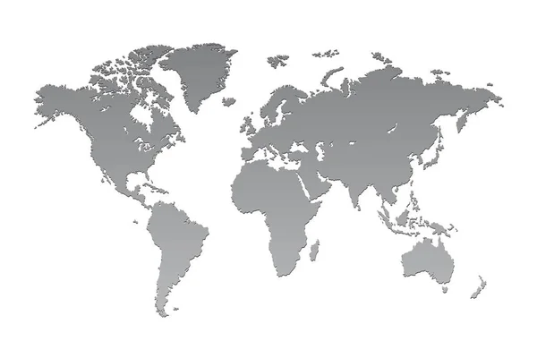 Світова Карта Векторні Ілюстрації Ізольовані — стоковий вектор