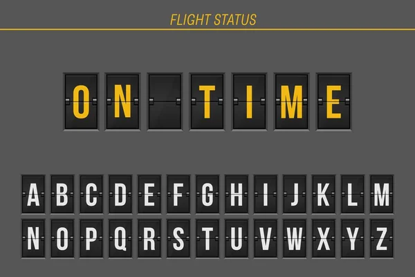 Flight Information Arrival Departure Status — Stock Vector