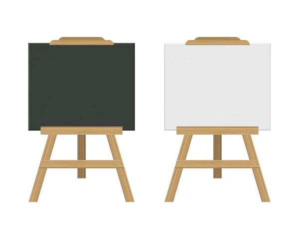 Blackboard Easel Vector Illustration Isolated White Background — Stock Vector