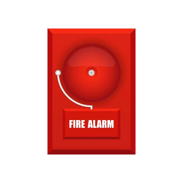 Set Van Brandalarm Vector Illustratie Geïsoleerd Witte Achtergrond — Stockvector