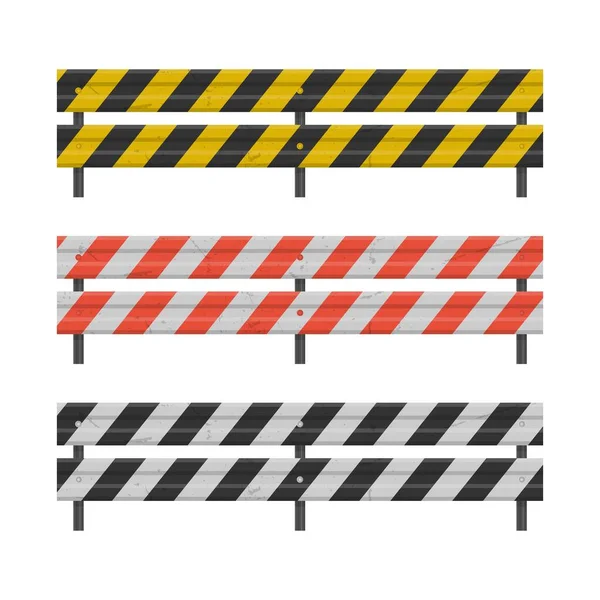 Weg Vangrail Snelweg Stalen Barrière Vector Illustratie — Stockvector