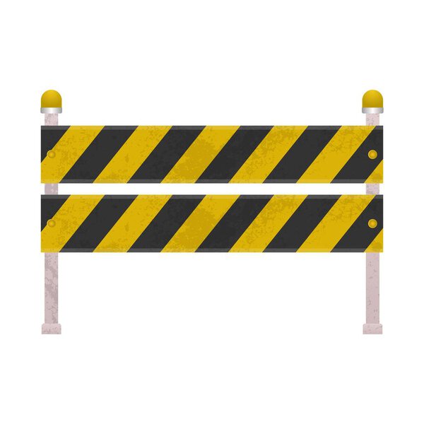 Under construction barrier set vector illustration