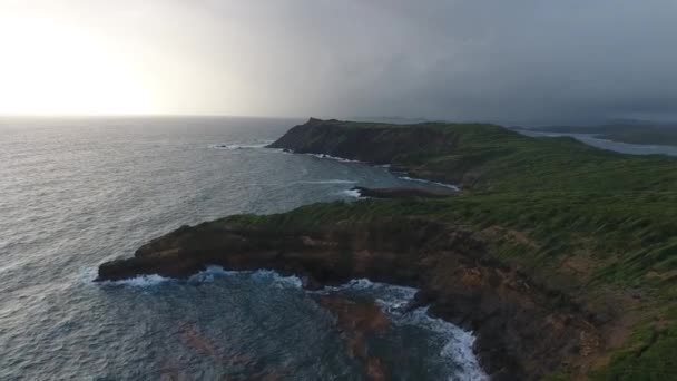 Martinque Deki Point Caracoli Kıyısında Hava Aracı Atışı — Stok video