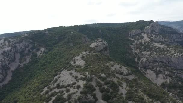 ヘロルト渓谷の地中海地溝帯の空中ドローンからの眺め Ocitanie France — ストック動画