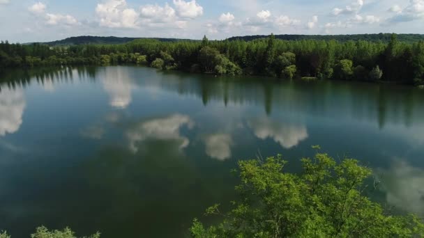 Letecký Pohled Jezero Francii — Stock video