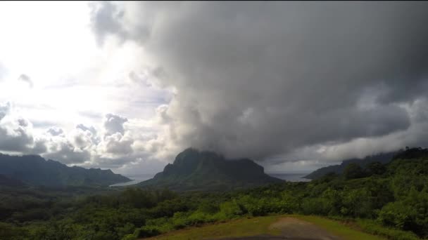 Belvedere Moorea Stormy Weather Time Lapse — 비디오