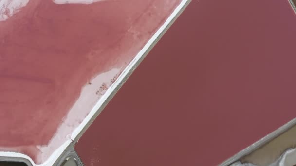 Drone Vista Marchas Sal Sul Produção Sal França Aigues Mortes — Vídeo de Stock