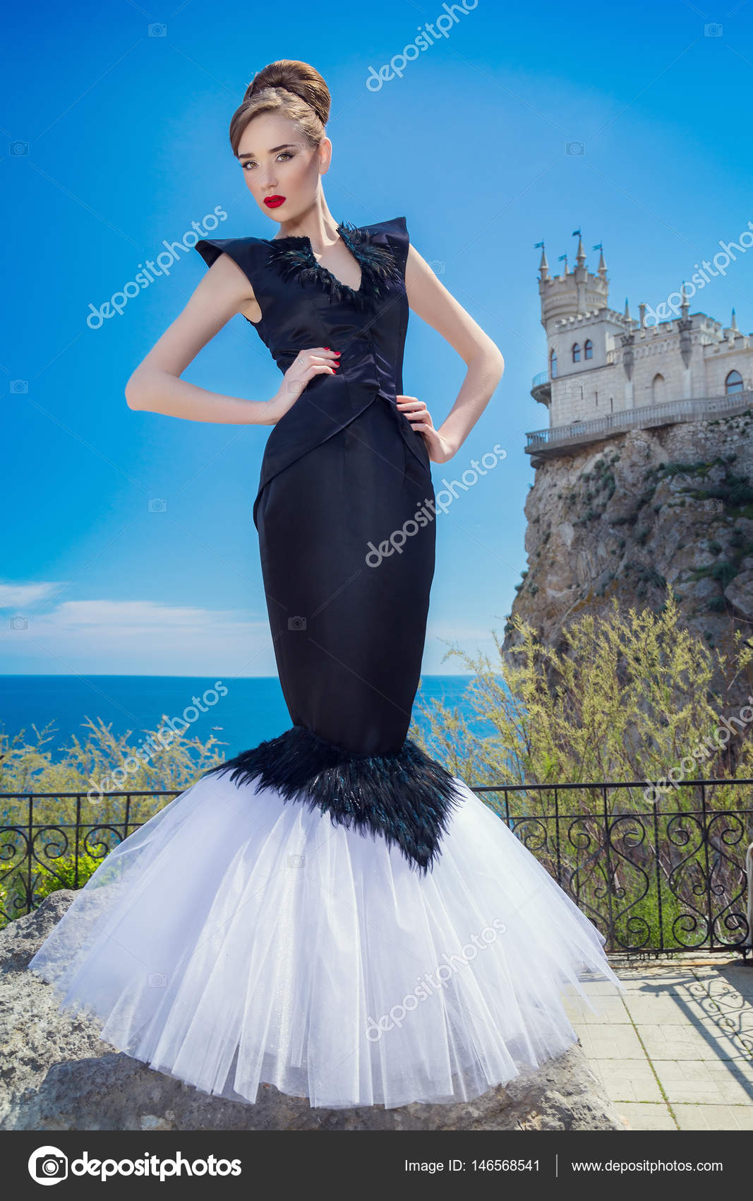 long black dress girl