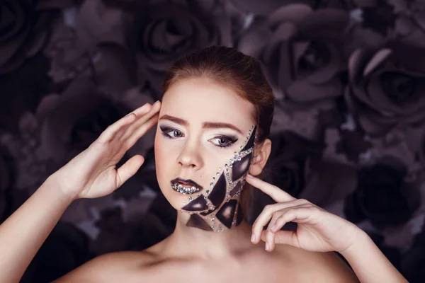 Meisje met Steampunk make-up — Stockfoto