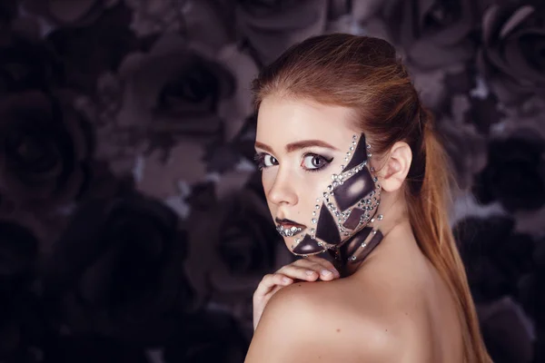 Girl with Steampunk makeup — Stock Photo, Image