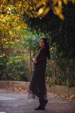 Outdoor beauty portrait woman, the street style