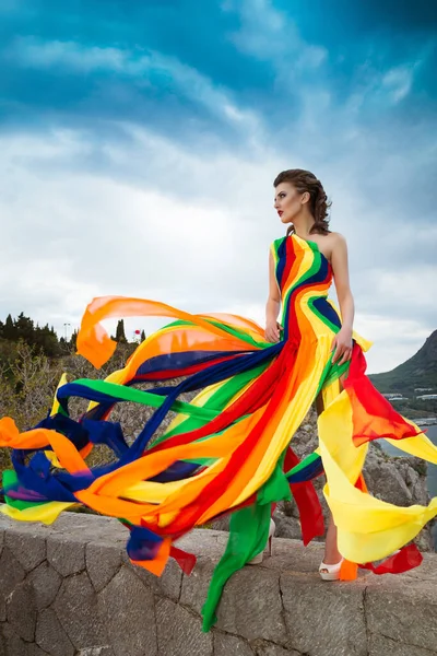 Piękne Seksowne Kobieta Glamor Moda Model Nosić Stylowe Ubrania Odzież — Zdjęcie stockowe
