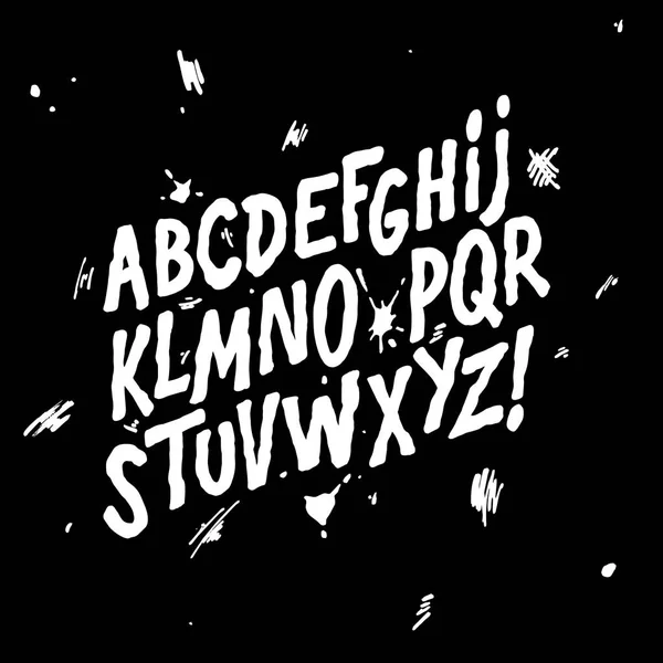 Hand lettering sketch font. Vector alphabet — Stock Vector