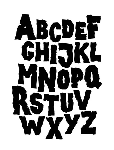 Handgezeichnete Stone Grunge Schrift. editierbares Vektoralphabet Stockillustration