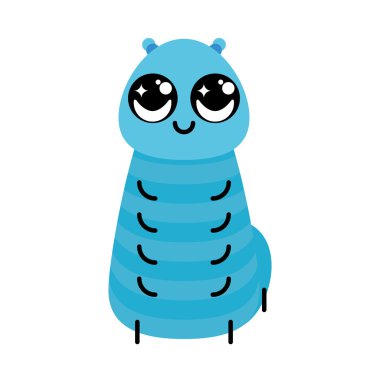 İzole sevimli böcek