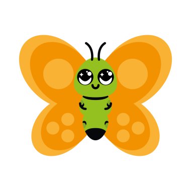 İzole sevimli böcek