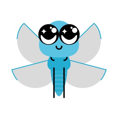 İzole sevimli böcek