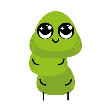 İzole sevimli böcek