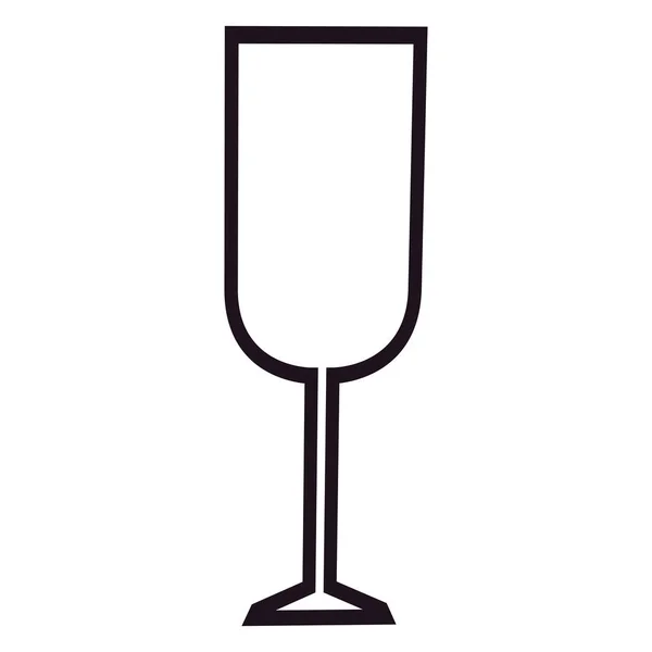 Ícone de copo de vinho isolado — Vetor de Stock