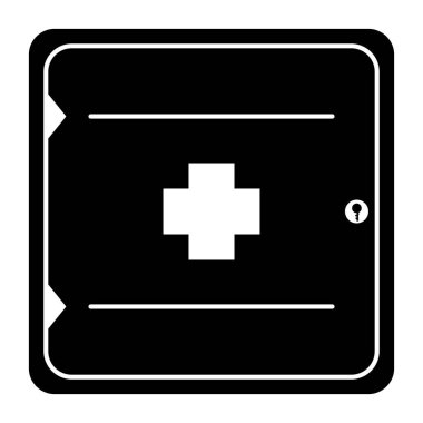 İzole edilmiş ilk yardım çantası simgesi