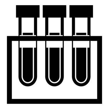 İzole test tüpleri simgesi