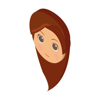 İzole kadın avatarı