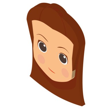 İzole kadın avatarı