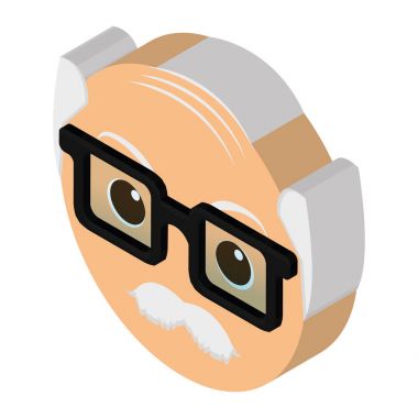 İzole izometrik avatar