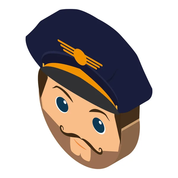 Na białym tle pilot avatar — Wektor stockowy