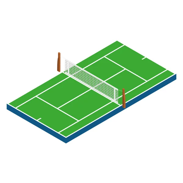 Campo deportivo aislado — Vector de stock