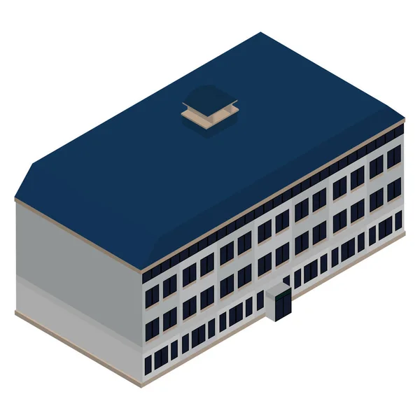 Edificio isométrico aislado — Vector de stock