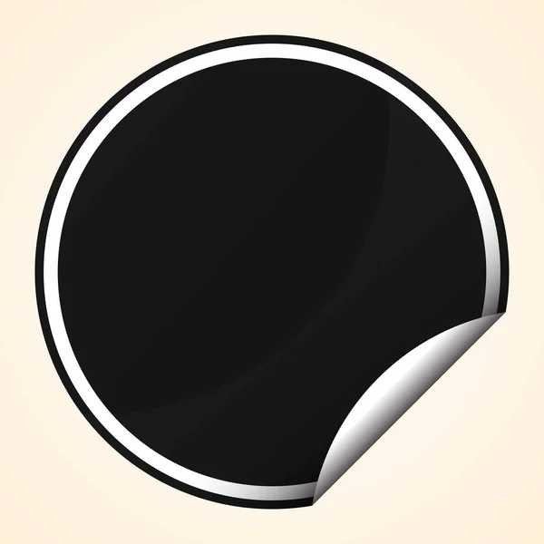 Étiquette noire isolée — Image vectorielle