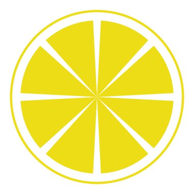 İzole limon kesilmiş