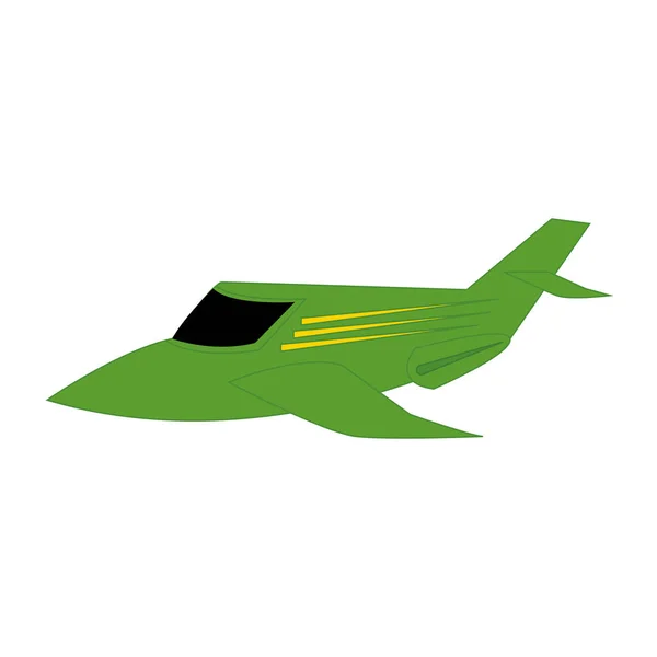 İzole renkli uçak — Stok Vektör