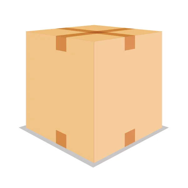 Ilustración de caja aislada — Vector de stock