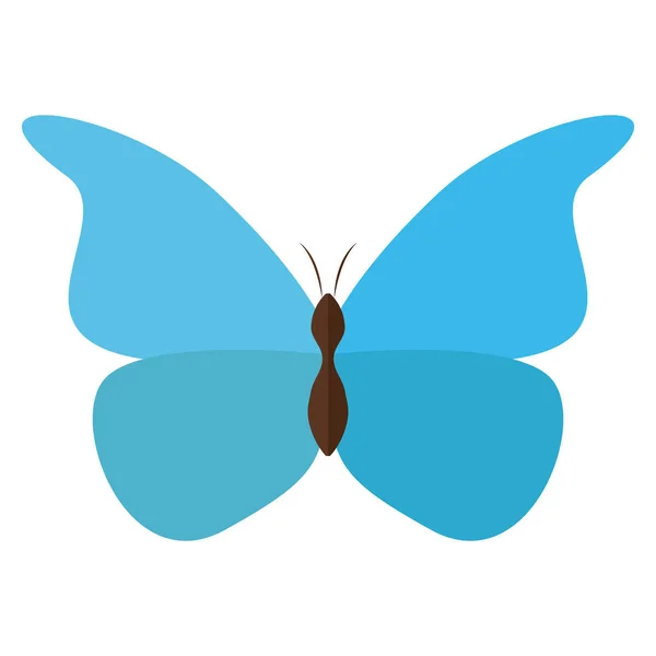 Μεμονωμένη μπλε πεταλούδα — Διανυσματικό Αρχείο