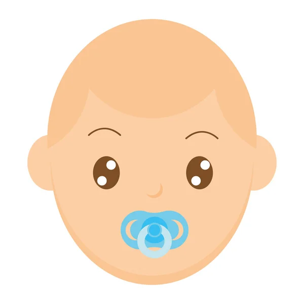 Isolated baby head — Stock Vector