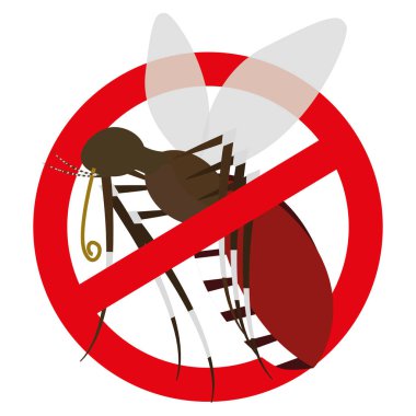 İzole sivrisinek illüstrasyon