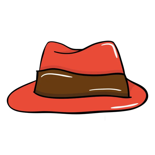 Sombrero rojo aislado — Archivo Imágenes Vectoriales