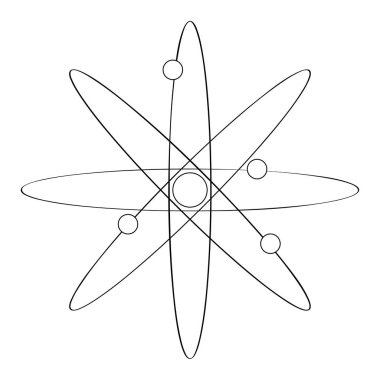 İzole atom illüstrasyon