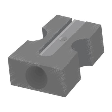 İzole kalemtıraş illüstrasyon