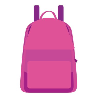 İzole pembe okul çantası