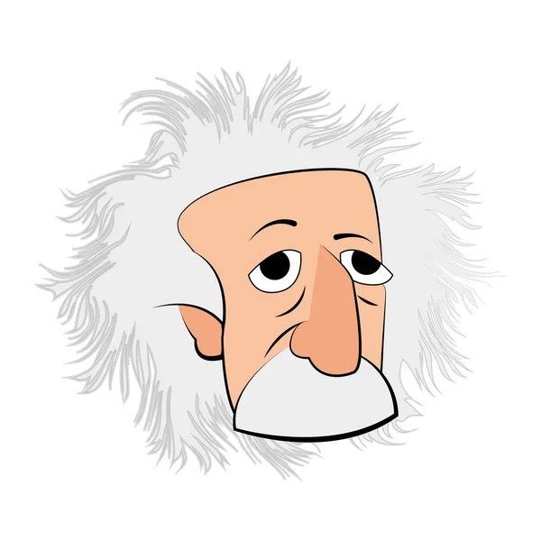Isolato personaggio Einstein — Vettoriale Stock