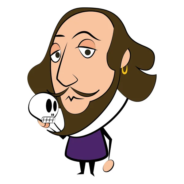 Ізольована характер Шекспіра — стоковий вектор